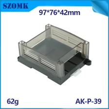 China SZOMK Din Rial Housing Case for Electronics Common Use Abs Plastic Control Box AK-P-39 manufacturer