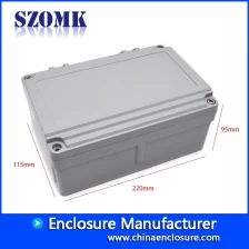 porcelana SZOMK, la mejor opción más resistente Caja de aluminio AK-AW-33 220 * 155 * 95 mm a prueba de agua fundida a presión para aplicaciones industriales fabricante