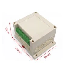 중국 DIN 레일 박스 플라스틱 전자 인클로저 DIY 프로젝트 케이스 터미널 블록 DIN 레일 케이스 AK-P-04C 115x90x72mm 제조업체