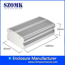 porcelana Caja electrónica de aluminio extruido SZOMK carcasa de seguimiento GPS para fuente de alimentación AK-C-B46 31 * 61 * 100 mm fabricante