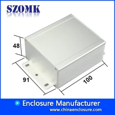 China Gabinete de alumínio da eletrônica SZOMK gabinete de extrusão de alumínio 48 * 91 * 100mm AK-C-C31 fabricante
