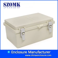 China Shenzhen IP65 hinge cover waterproof 290X190X140mm abs plastic junction box manufacture/AK-B-F52B manufacturer