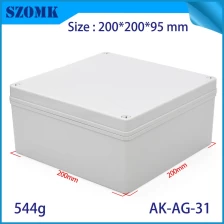 China Szomk Big Square Enclosure IP66 waterproof junction box AK-AG-31 200*200*95 mm manufacturer