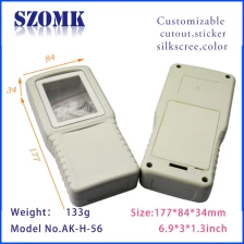 China abs plastic handheld enclosure with lcd display screen AK-H-56 177*84*34mm manufacturer