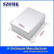 الصين cost saving aluminum controller metal junction enclosure amplifier with heat sink profile size 130*128*52mm الصانع