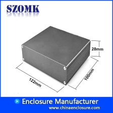 China custom extruded aluminum electronic enclosures for electrical project AK-C-B64 28*122*100mm manufacturer