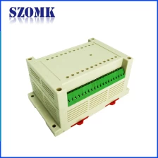 porcelana caja de riel DIN de plástico a medida con bloque de terminales para aparatos electrónicos AK-P-09A 145x90x72mm fabricante