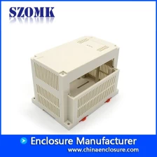 Chine high quality plastic din rail plc enclosure from szomk custom plastic casing with 155*110*110mm fabricant