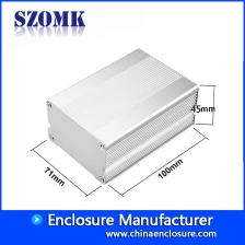 China industrial project electronic diy aluminum extrusion box for pcb AK-C-B47 45*71*100mm manufacturer