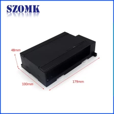 China plastic din rail enclosure with 179x100x48mm plastic distribution housing from szomk manufacturer