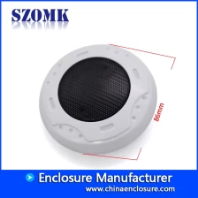 China round plastic sound collector enclosure monitoring pickup box walkie talkie box size 80*30mm manufacturer