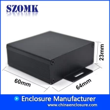 China wall mounted extruded custom aluminum junction enclosure for pcb AK-C-B57 23*64*60 manufacturer