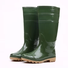porcelana 103-2 botas de lluvia de pvc verde brillante fabricante