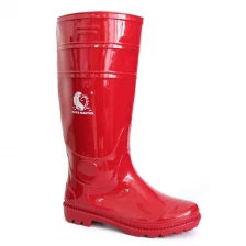 China 103-RR red lightweight non safety pvc glitter rain boot manufacturer
