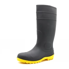 China 106-4 CE verified anti slip waterproof construction PVC safety rain boots steel toe manufacturer