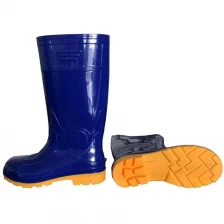 China 107B waterproof shiny pvc safety boot with steel toe manufacturer