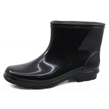 China JW-015 anti slip non safety ankle pvc glitter rain boots men manufacturer