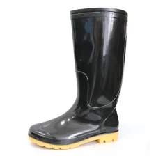 China SQ-BY 2 dollar anti slip non safety cheap black pvc glitter rain boot manufacturer