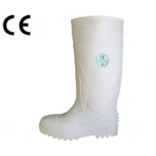 China WWS white food industry slip resistant pvc rain boots manufacturer