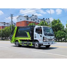 porcelana Dongfeng mini cargador trasero camiones basura rechazada compactor de basura camión de basura hidráulica compactor de camión duolika 5cmb camión de basura comprimida fabricante