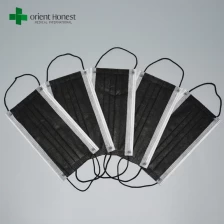 Cina 4 lapisan non-woven masker, BFE99 topeng hitam, fashion hitam masker pabrikan