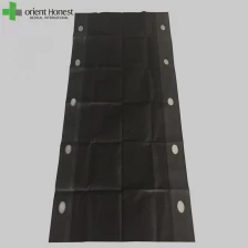 China CE ISO aprovado uso único 300up lbs preto folha de transferência cama paciente não tecido fabricante