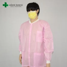 Cina Cina bambini ricopre monouso da laboratorio, bambini rosa abiti da laboratorio monouso, grossista non tessuto camici produttore