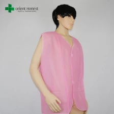 China China manufacturer disposable sock puppet, disposable pp nonwoven waistcoat, pink color disposable PP waistcoat manufacturer