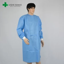 porcelana China fabricante de SMS batas quirúrgicas, los mejores hospitales planta de batas estériles, proveedor vestido de la cirugía azul desechable fabricante