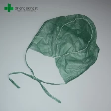 中国 中国工場使い捨てドクターキャップ、病院不織布外科医のキャップ、緑のスクラブ手術用キャップ メーカー