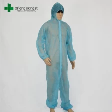 China China supplier for cheap working overall,China wholesales blue disposable clothing ,the best plant for cheap PP coveralls manufacturer