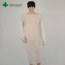 Cina China penjual CPE pakai pakaian bedah, sekali pakai CEP gaun ahli bedah, grosir CPE gaun rumah sakit sekali pakai pabrikan