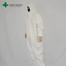 Cina China pakai grosir baju perlindungan keseluruhan, CE sertifikat ISO putih, suppier terbaik untuk pakaian pelindung pabrikan