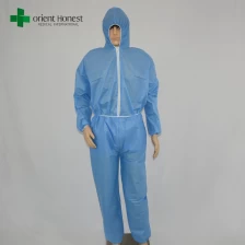 China China wholesales disposable two pieces overall suits,China plant for blue two pieces overall uniform,disposable blue SMS two piece Coveralls manufacturer