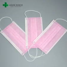 China Chinese best exporters for single use personalized face masks , ear loop pink surgical mask , hygiene safety face mask manufacturer