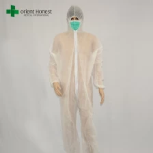 China Chinese cheap safety work overall,white disposable PP working coverall,disposable dust workwear overall manufacturer
