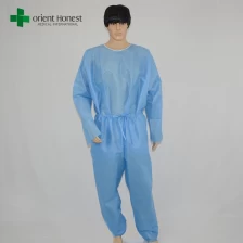 China vestido chinês descartável paciente, descartáveis ​​ternos paramentação, descartáveis ​​duas peças vestidos fabricante