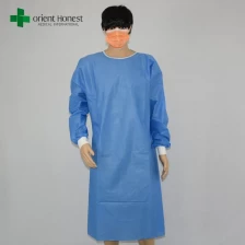 China Chinese surgical gown non sterile,disposable SMMS surgery gowns,wholesale SMMS surgical gown manufacturer