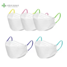 China Disposable KF94 biodegradable face mask with color elastic earloop manufacturer