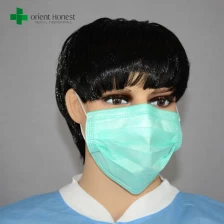 China Disposable anti-fog face mask , double nose clip face mask , nonwoven face mask with 2 nose bar manufacturer