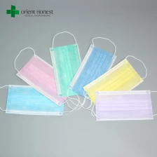 China Disposable face mask suppliers China , 3 ply nonwoven mouth covers , TYPE IIR dental mask manufacturer