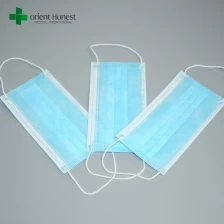 China Face mask with ear loop white , dust proof industrial face mask , disposable nonwoven pleated dust mask vendor manufacturer
