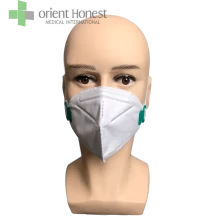 Китай Сложенная одноразовая маска для лица с фильтром N95 из полипропилена с ушной петлей производителя
