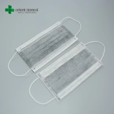 Cina filtrasi tinggi diaktifkan wajah arang masker, filter karbon masker, masker karbon dengan pengait telinga pabrikan