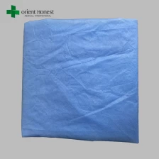 China folha de cama não tecido PP para o hotel, lençol de sangue resistentes cirurgião SMS, de baixo custo de fábrica cama folha de rosto fabricante