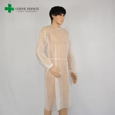 China PP20g Isolation Kleid Hersteller China, weiß Isolation Kleid für Krankenhaus, billig Arzt Isolation Kleider Hersteller