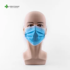 中国 保護フェイスマスク使い捨て不織布マスクアンチウイルスダストマスク耳ループ使い捨てマスク3プライ手術フェイスマスク メーカー