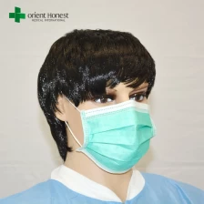 China máscara protectora protetora 3 Ply com gancho; anti-poeira máscara sala limpa cara; máscaras cirúrgicas coloridas fabricante