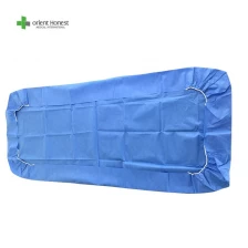 ประเทศจีน SMS anti alcohol และ anti fluid Disposable bed sheet with elastics for hospital ผู้ผลิต