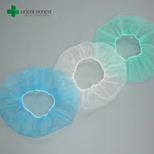 China Surgical PP Nonwoven Disposable Round Bouffant Caps Manufacturers manufacturer